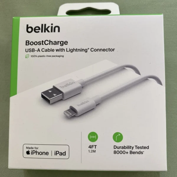 BELKIN USB-A CABLE WITH LIGHTNING CONNECTOR
